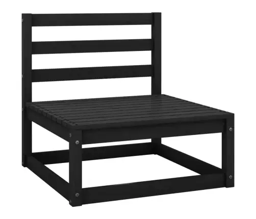 10-Osaline Aiamööblikomplekt, Must, Männipuit