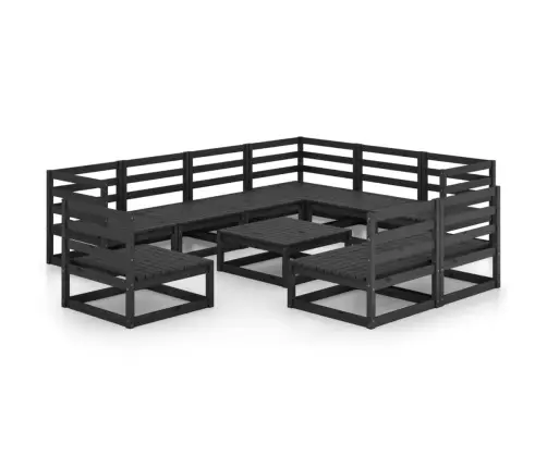 10-Daļīgs Dārza Atpūtas Mēbeļu Komplekts, Priedes Masīvkoks Vidaxl