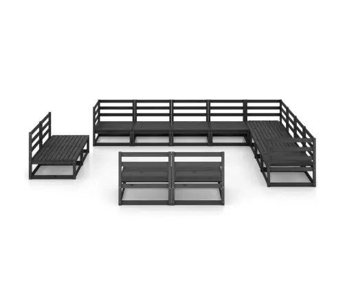 12-Daļīgs Dārza Atpūtas Mēbeļu Komplekts, Priedes Masīvkoks Vidaxl