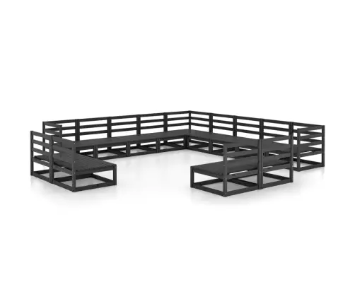 13-Daļīgs Dārza Atpūtas Mēbeļu Komplekts, Priedes Masīvkoks Vidaxl