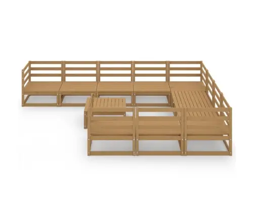 11-Daļīgs Dārza Atpūtas Mēbeļu Komplekts, Priedes Masīvkoks Vidaxl