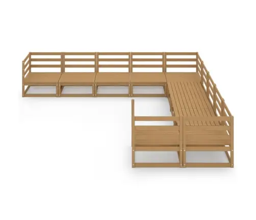 10-Daļīgs Dārza Atpūtas Mēbeļu Komplekts, Priedes Masīvkoks Vidaxl