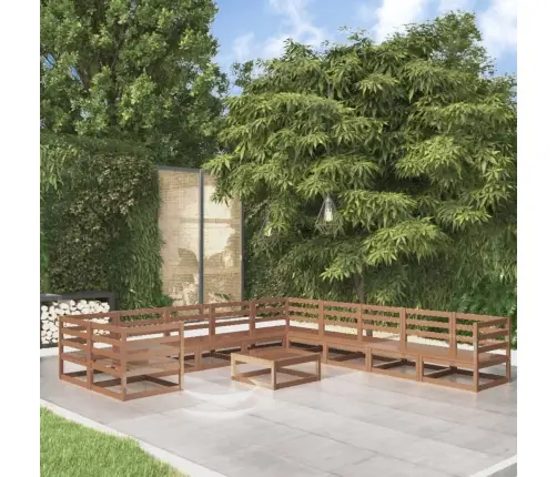 Sodo Poilsio Baldų Komplektas, 11 Dalių, Pušies Masyvas