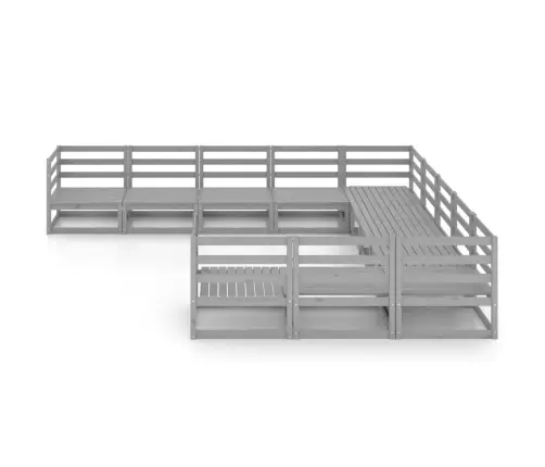 Sodo Poilsio Baldų Komplektas, 11 Dalių, Pušies Masyvas