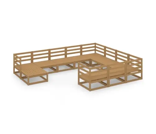 11-Daļīgs Dārza Atpūtas Mēbeļu Komplekts, Priedes Masīvkoks Vidaxl