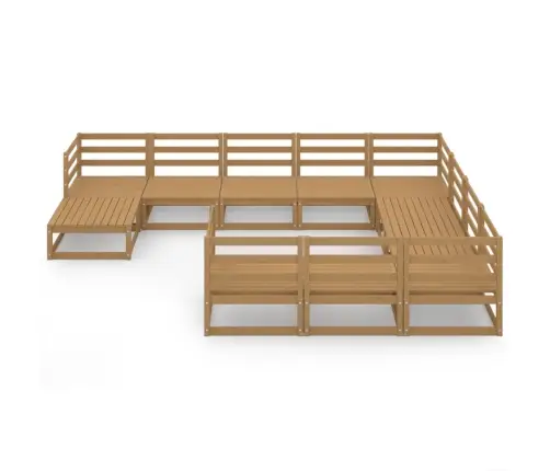 11-Daļīgs Dārza Atpūtas Mēbeļu Komplekts, Priedes Masīvkoks Vidaxl