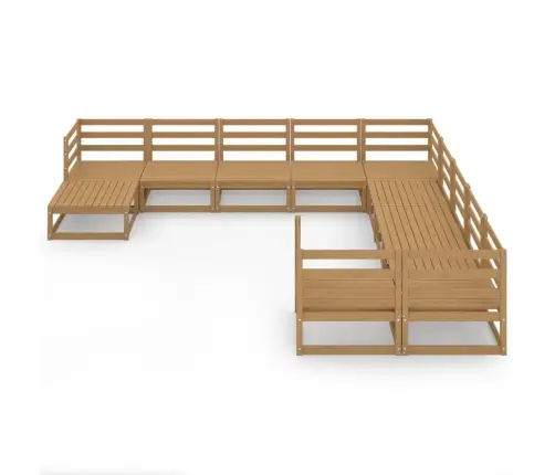 11-Daļīgs Dārza Atpūtas Mēbeļu Komplekts, Priedes Masīvkoks Vidaxl