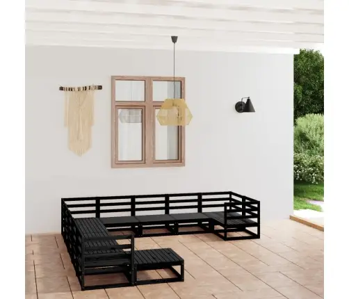 Sodo Poilsio Baldų Komplektas, 11 Dalių, Pušies Masyvas