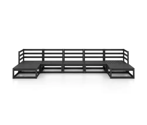 Sodo Poilsio Baldų Komplektas, 7 Dalių, Pušies Medienos Masyvas