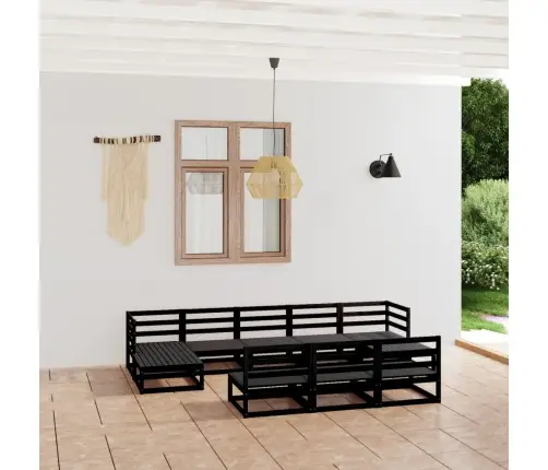 Sodo Poilsio Baldų Komplektas, 10 Dalių, Pušies Masyvas