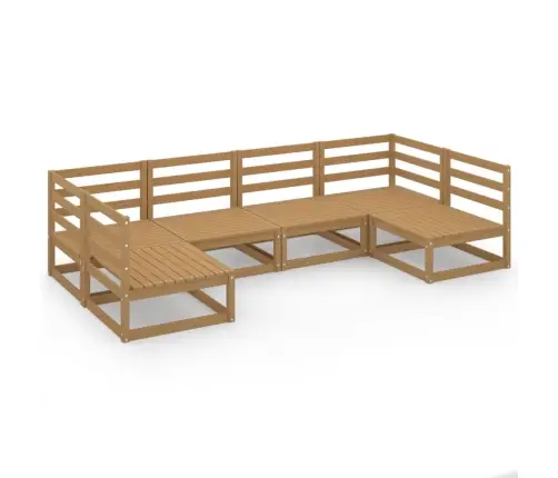 6-Daļīgs Dārza Atpūtas Mēbeļu Komplekts, Priedes Masīvkoks Vidaxl