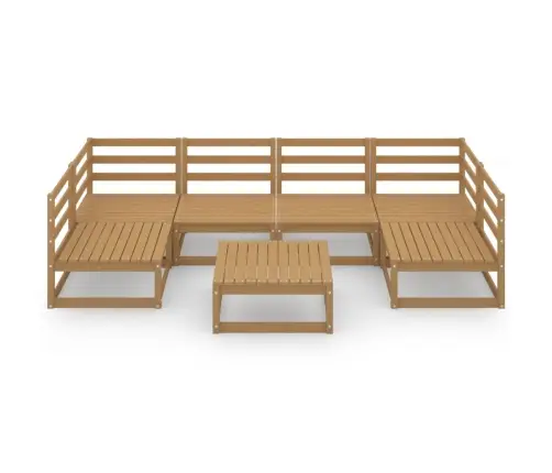 7-Daļīgs Dārza Atpūtas Mēbeļu Komplekts, Priedes Masīvkoks Vidaxl