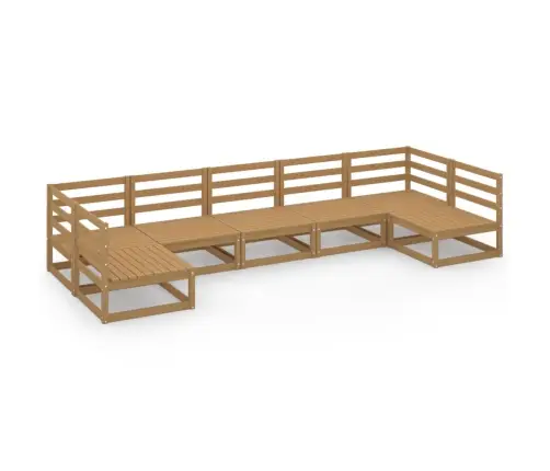 7-Daļīgs Dārza Atpūtas Mēbeļu Komplekts, Priedes Masīvkoks Vidaxl