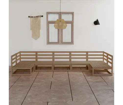 7-Daļīgs Dārza Atpūtas Mēbeļu Komplekts, Priedes Masīvkoks Vidaxl