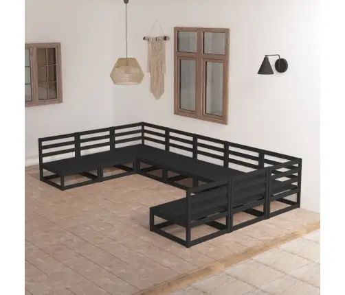 9-Daļīgs Dārza Atpūtas Mēbeļu Komplekts, Priedes Masīvkoks Vidaxl