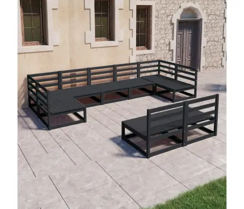 9-Daļīgs Dārza Atpūtas Mēbeļu Komplekts, Priedes Masīvkoks Vidaxl 9-Daļīgs Dārza Atpūtas Mēbeļu Komplekts, Priedes Masīvkoks Vidaxl