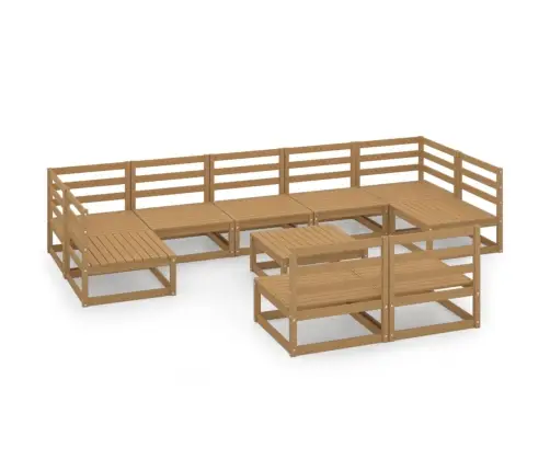 10-Daļīgs Dārza Mēbeļu Komplekts, Priedes Koks Vidaxl 10-Daļīgs Dārza Mēbeļu Komplekts, Priedes Koks Vidaxl