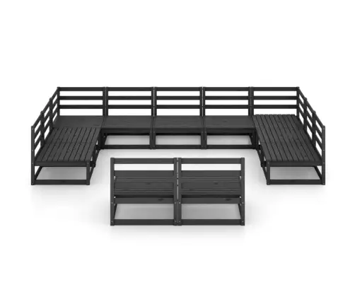 Sodo Poilsio Baldų Komplektas, 11 Dalių, Pušies Masyvas