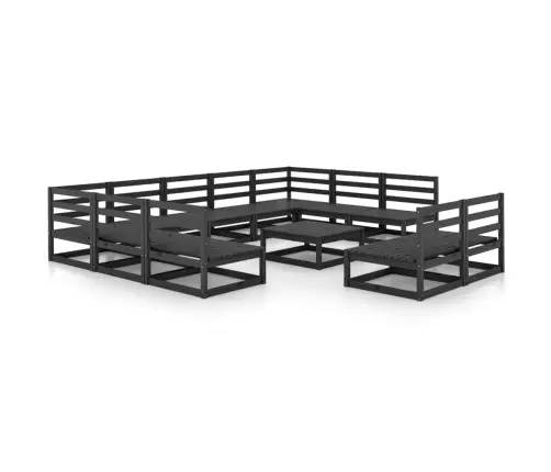 12-Daļīgs Dārza Atpūtas Mēbeļu Komplekts, Priedes Masīvkoks Vidaxl