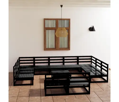 12-Daļīgs Dārza Atpūtas Mēbeļu Komplekts, Priedes Masīvkoks Vidaxl