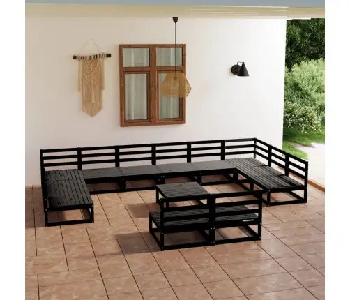 Sodo Poilsio Baldų Komplektas, 13 Dalių, Pušies Masyvas