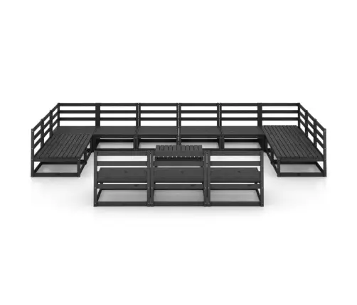 Sodo Poilsio Baldų Komplektas, 14 Dalių, Pušies Masyvas