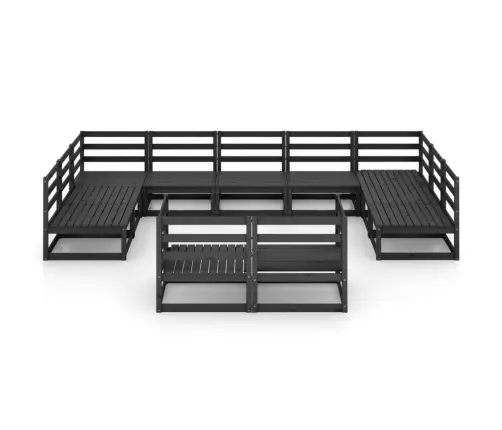 11-Daļīgs Dārza Atpūtas Mēbeļu Komplekts, Priedes Masīvkoks Vidaxl