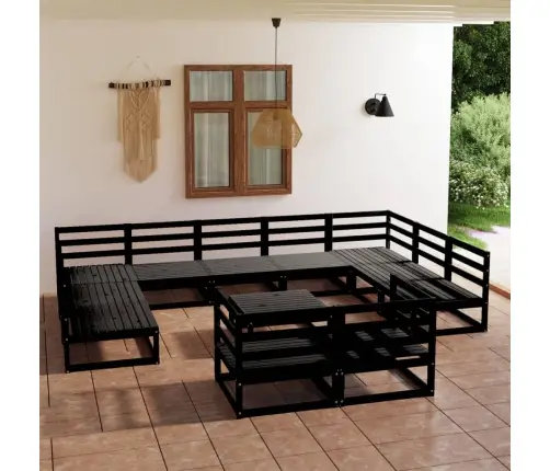 12-Daļīgs Dārza Atpūtas Mēbeļu Komplekts, Priedes Masīvkoks Vidaxl