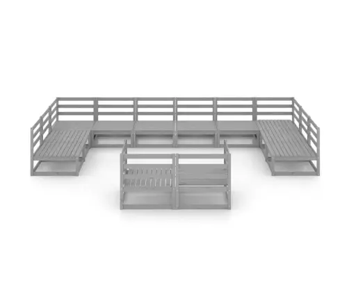 12-Daļīgs Dārza Atpūtas Mēbeļu Komplekts, Priedes Masīvkoks Vidaxl