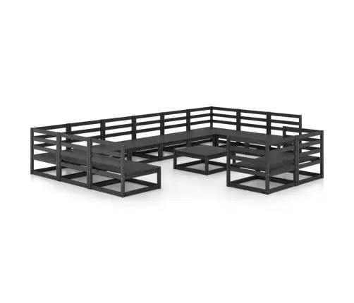 Sodo Poilsio Baldų Komplektas, 13 Dalių, Pušies Masyvas