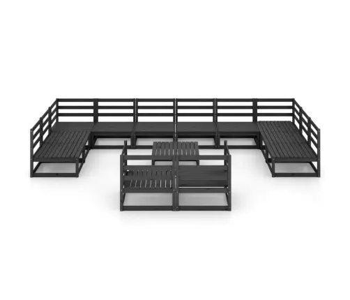 Sodo Poilsio Baldų Komplektas, 13 Dalių, Pušies Masyvas