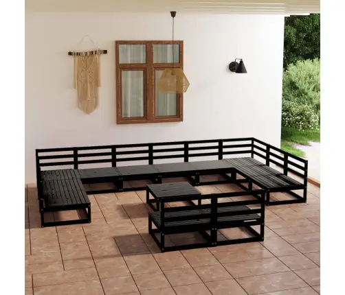 Sodo Poilsio Baldų Komplektas, 13 Dalių, Pušies Masyvas