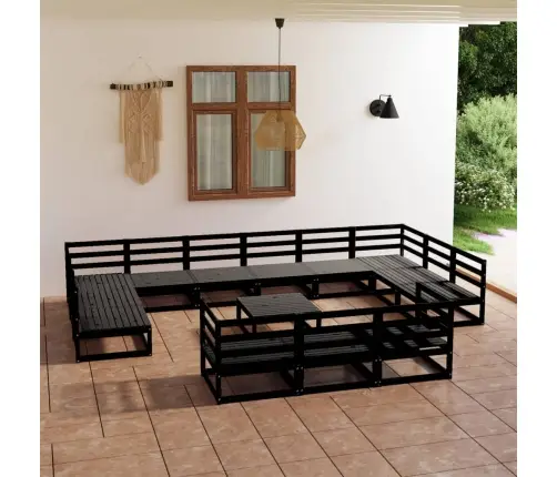 14-Daļīgs Dārza Atpūtas Mēbeļu Komplekts, Priedes Masīvkoks Vidaxl