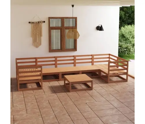 8-Daļīgs Dārza Atpūtas Mēbeļu Komplekts, Priedes Masīvkoks Vidaxl