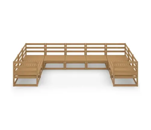 9-Daļīgs Dārza Atpūtas Mēbeļu Komplekts, Priedes Masīvkoks Vidaxl