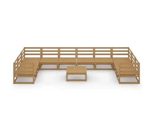 11-Daļīgs Dārza Atpūtas Mēbeļu Komplekts, Priedes Masīvkoks Vidaxl