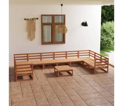11-Daļīgs Dārza Atpūtas Mēbeļu Komplekts, Priedes Masīvkoks Vidaxl