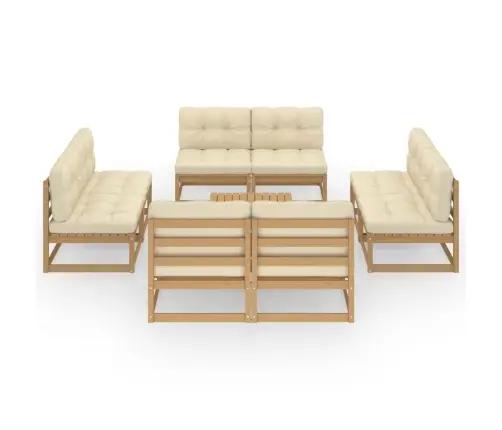 Sodo Komplektas Su Pagalvėlėmis, 9 Dalių, Pušies Masyvas