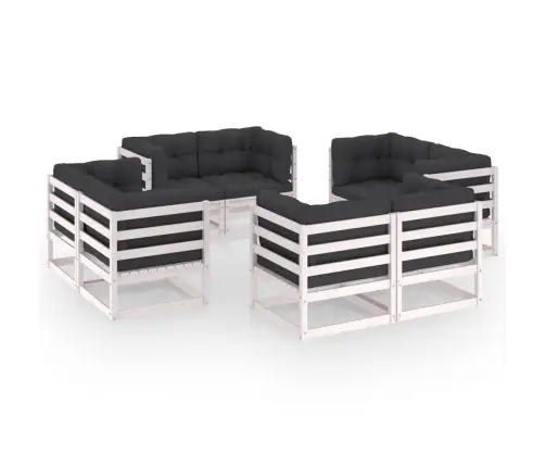 Sodo Komplektas Su Pagalvėlėmis, 8 Dalių, Pušies Masyvas