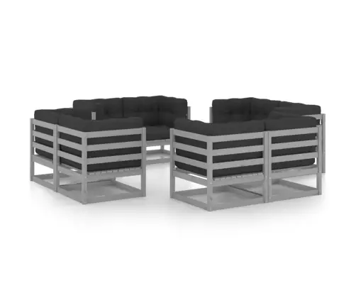 Sodo Komplektas Su Pagalvėlėmis, 8 Dalių, Pušies Masyvas