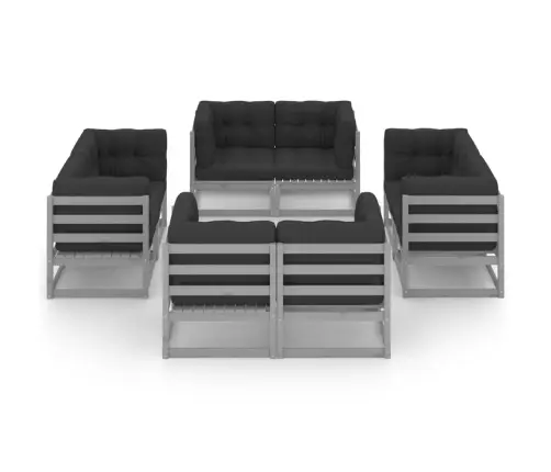 Sodo Komplektas Su Pagalvėlėmis, 8 Dalių, Pušies Masyvas