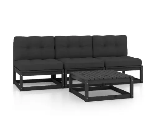 Sodo Komplektas Su Pagalvėlėmis, 4 Dalių, Pušies Masyvas