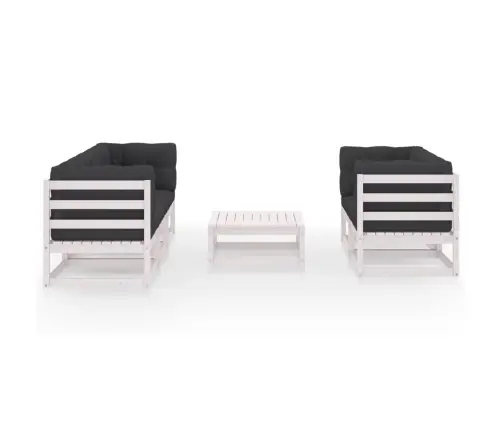 6-Daļīgs Dārza Atpūtas Mēbeļu Komplekts Ar Matračiem, Priede Vidaxl