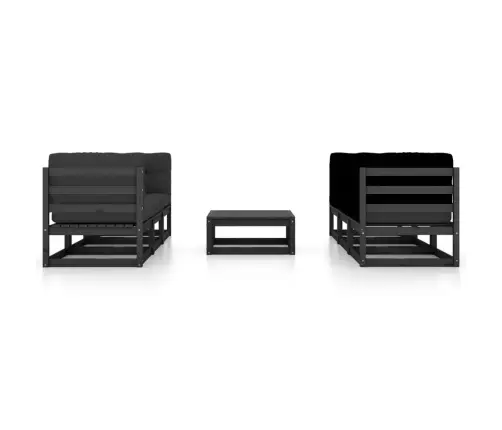 7-Daļīgs Dārza Atpūtas Mēbeļu Komplekts Ar Matračiem, Priede Vidaxl