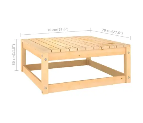 8-Osaline Aiamööblikomplekt Istmepadjaga Toekas Männipuit
