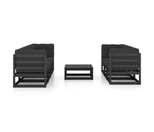 8-Daļīgs Dārza Atpūtas Mēbeļu Komplekts Ar Matračiem, Priede Vidaxl