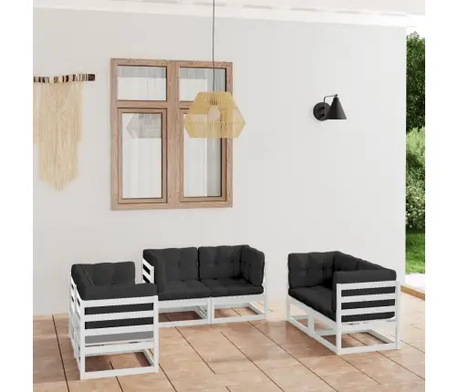 Sodo Komplektas Su Pagalvėlėmis, 6 Dalių, Pušies Masyvas