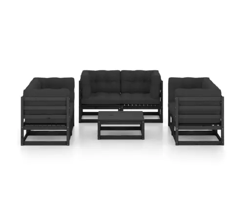 7-Daļīgs Dārza Atpūtas Mēbeļu Komplekts Ar Matračiem, Priede Vidaxl