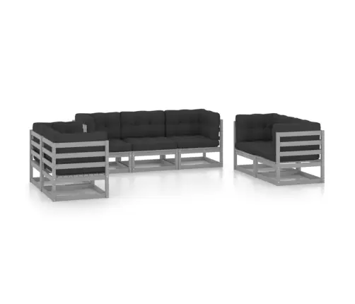 Sodo Komplektas Su Pagalvėlėmis, 7 Dalių, Pušies Masyvas