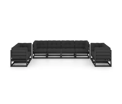 8-Daļīgs Dārza Atpūtas Mēbeļu Komplekts Ar Matračiem, Priede Vidaxl